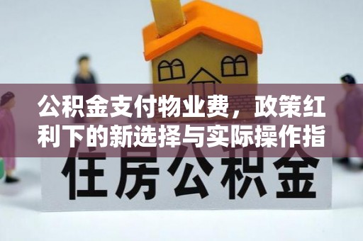 涪城公积金支付物业费，政策红利下的新选择与实际操作指南